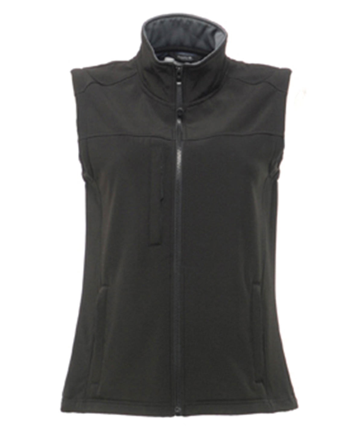 Tryck din logga på Termovästar från Regatta Professional - Anpassa Dam Flux softshell bodywarmer i färgen Svart för företag, föreningar och privatpersoner