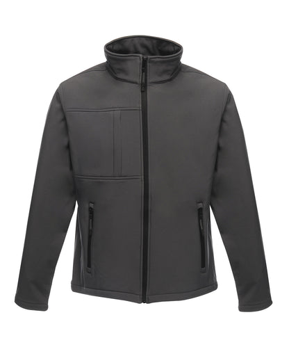 Tryck din logga på Softshelljackor från Regatta Professional - Anpassa Octagon II tryckbar softshell med 3-lagers membran i färgen Mörkgrå för företag, föreningar och privatpersoner