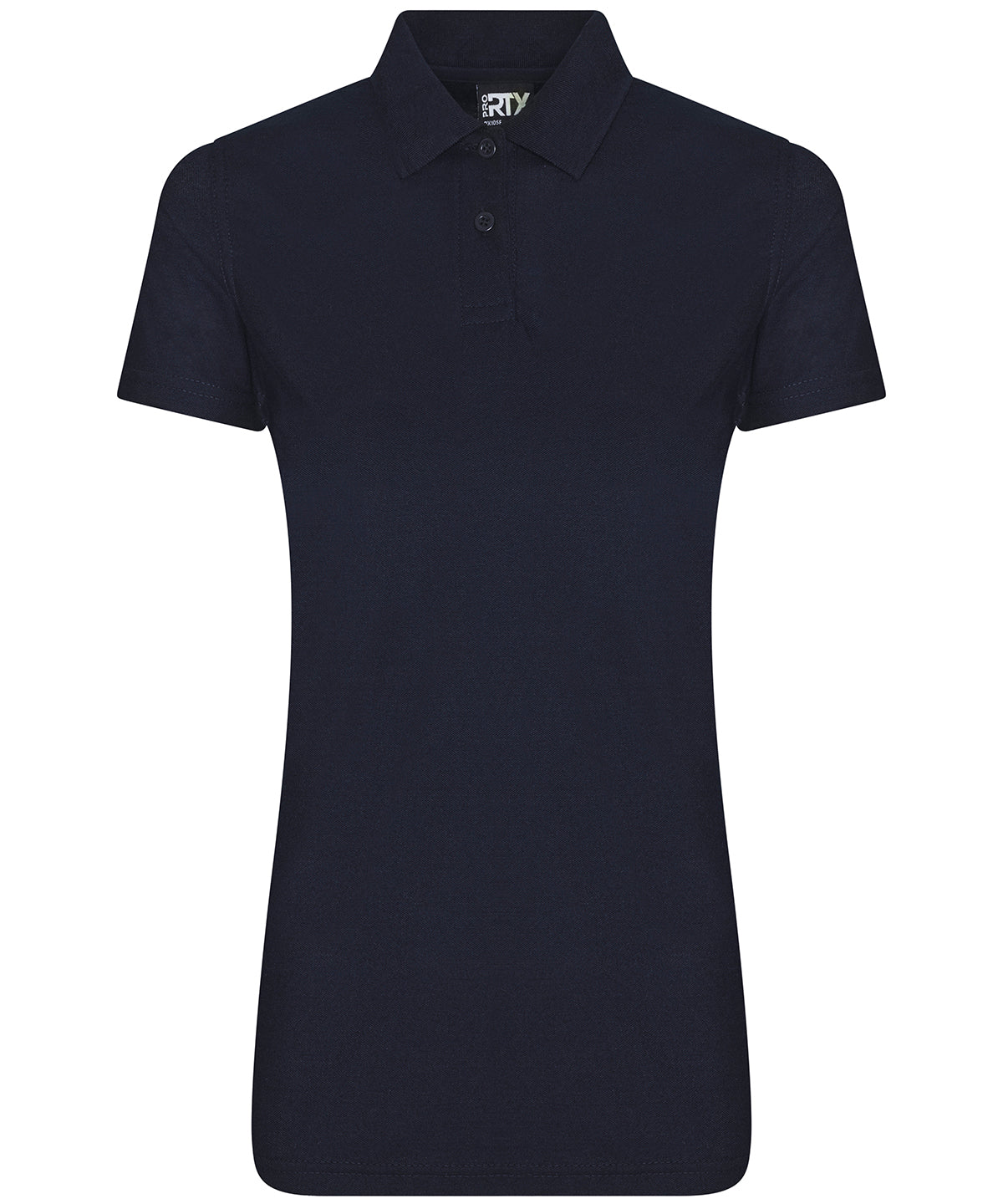 Tryck din logga på Piké från ProRTX - Anpassa Pro Polyester Polo - Dam i färgen Marinblå för företag, föreningar och privatpersoner