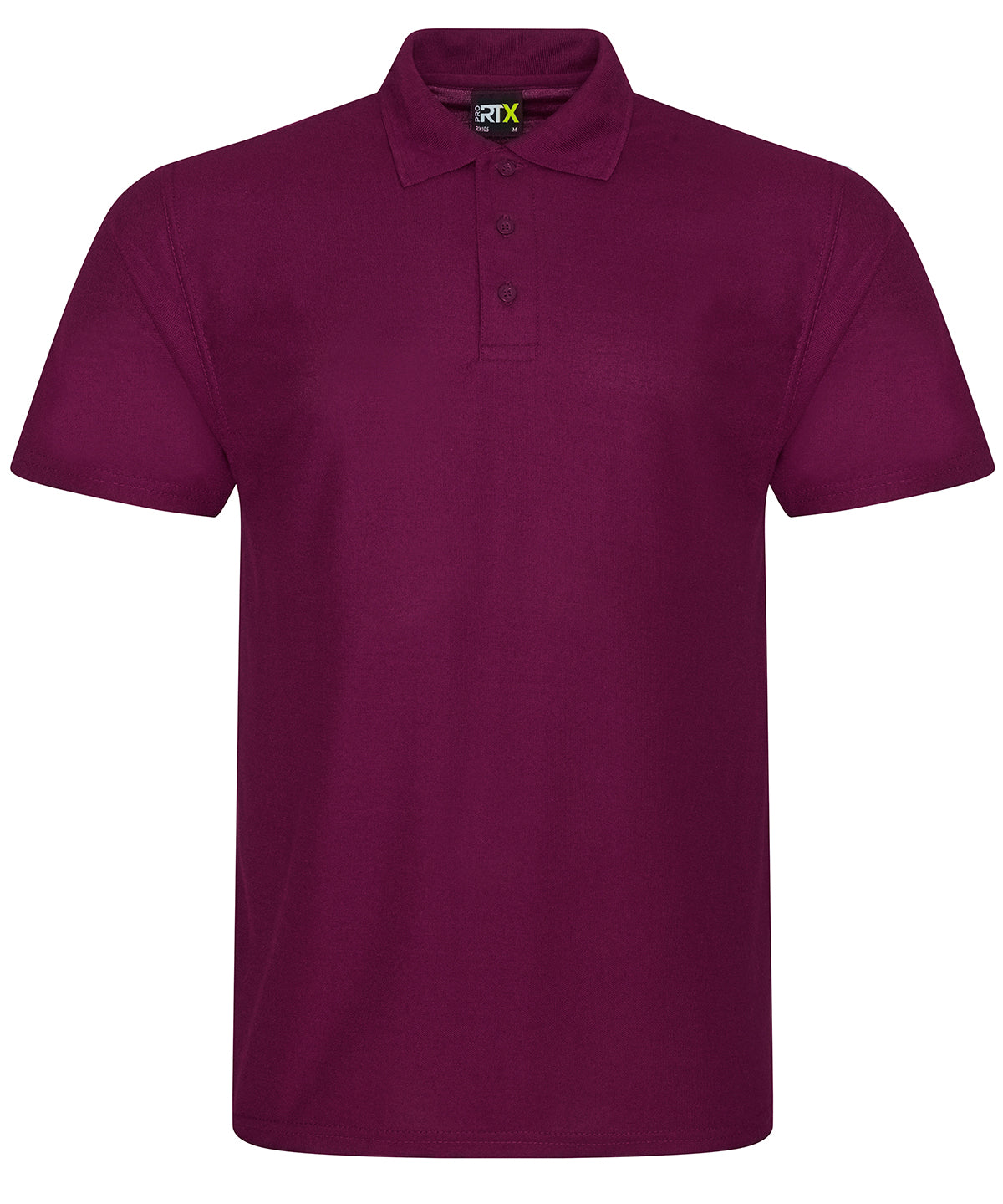 Tryck din logga på Piké från ProRTX - Anpassa Pro Polyester Polo i färgen Burgundy för företag, föreningar och privatpersoner