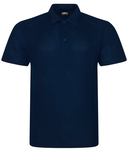 Tryck din logga på Piké från ProRTX - Anpassa Pro Polyester Polo i färgen Marinblå för företag, föreningar och privatpersoner