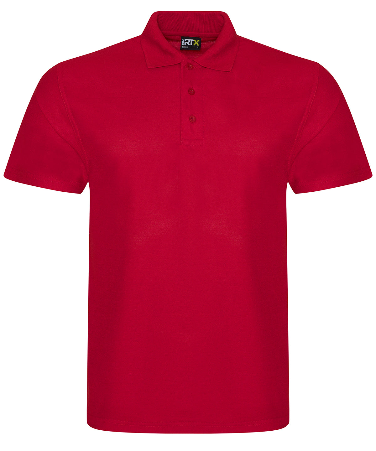 Tryck din logga på Piké från ProRTX - Anpassa Pro Polyester Polo i färgen Mellan röd för företag, föreningar och privatpersoner