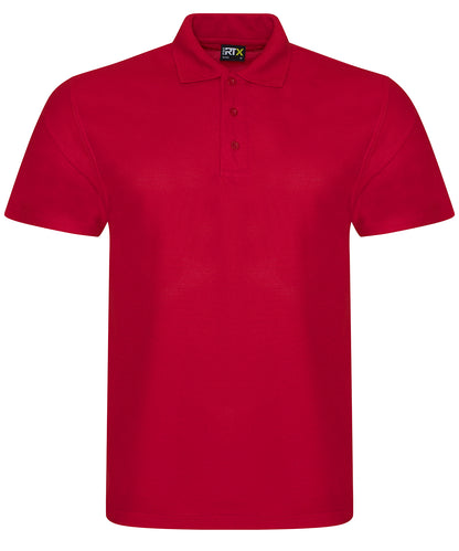 Tryck din logga på Piké från ProRTX - Anpassa Pro Polyester Polo i färgen Mellan röd för företag, föreningar och privatpersoner