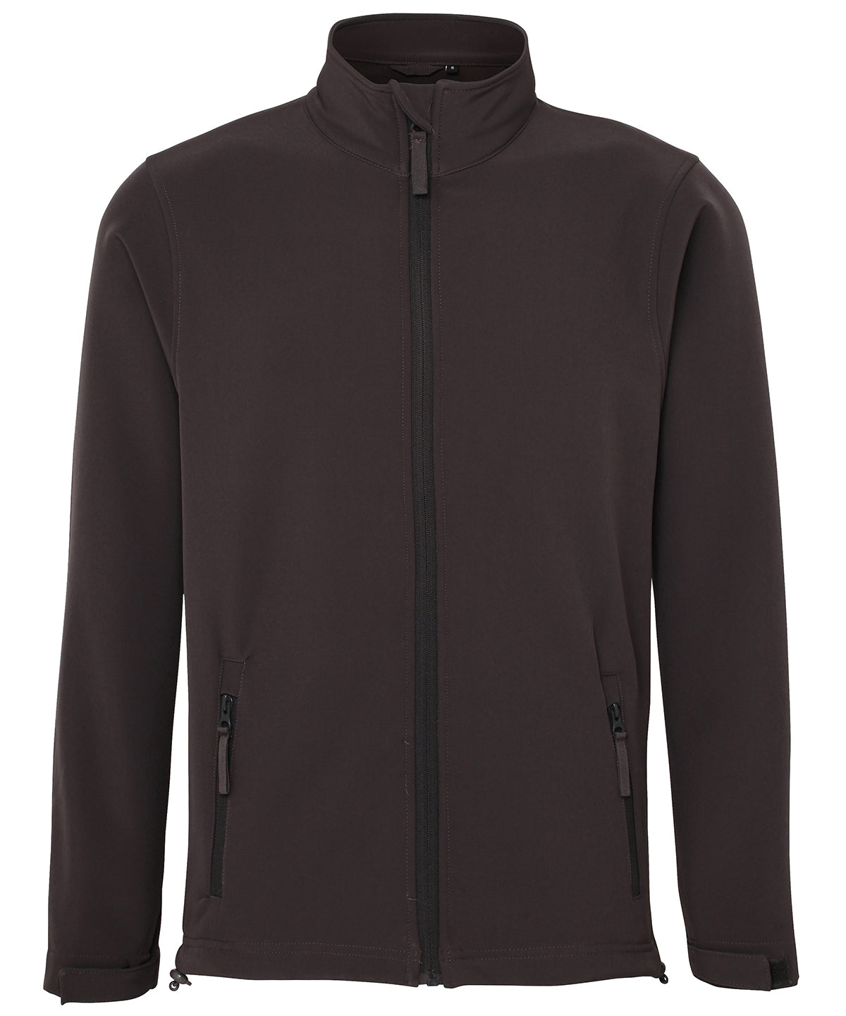 Tryck din logga på Softshelljackor från ProRTX - Anpassa Pro 2-lagers softshell i färgen Mörkgrå för företag, föreningar och privatpersoner