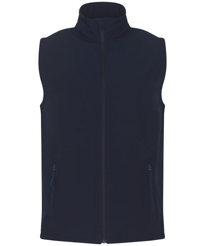 Tryck din logga på Termovästar från ProRTX - Anpassa Pro 2-lagers softshell väst i färgen Marinblå för företag, föreningar och privatpersoner