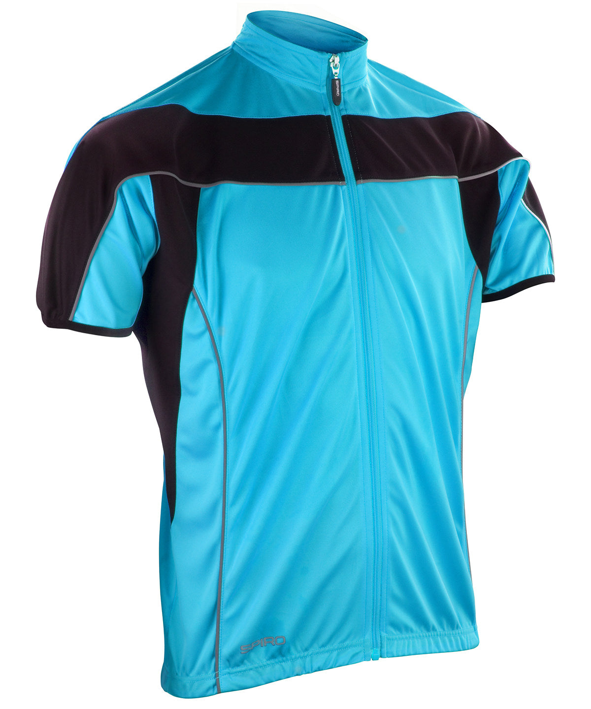 Tryck din logga på Jackor från Spiro - Anpassa Spiro bikewear topp med dragkedja i färgen Turkos för företag, föreningar och privatpersoner