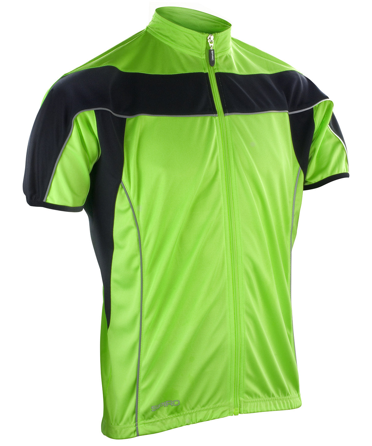 Tryck din logga på Jackor från Spiro - Anpassa Spiro bikewear topp med dragkedja i färgen Lime för företag, föreningar och privatpersoner