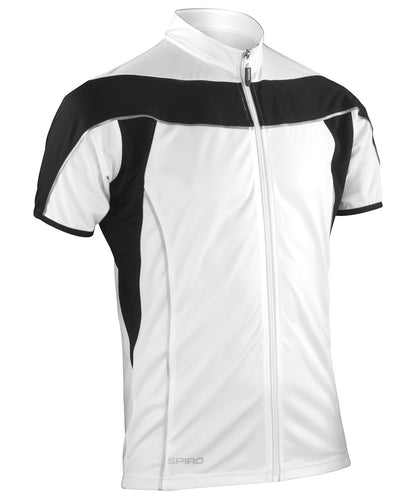 Tryck din logga på Jackor från Spiro - Anpassa Spiro bikewear topp med dragkedja i färgen Vit för företag, föreningar och privatpersoner