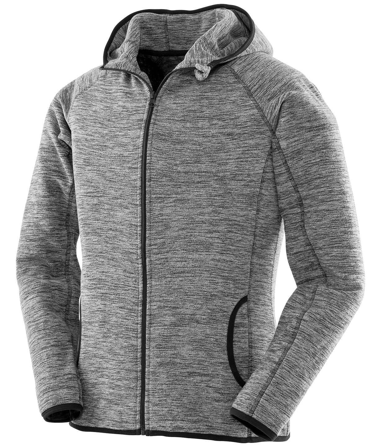Tryck din logga på Hoodies från Spiro - Anpassa Spiro Dam - Microfleece-Hoodie i färgen Ljunggrå för företag, föreningar och privatpersoner