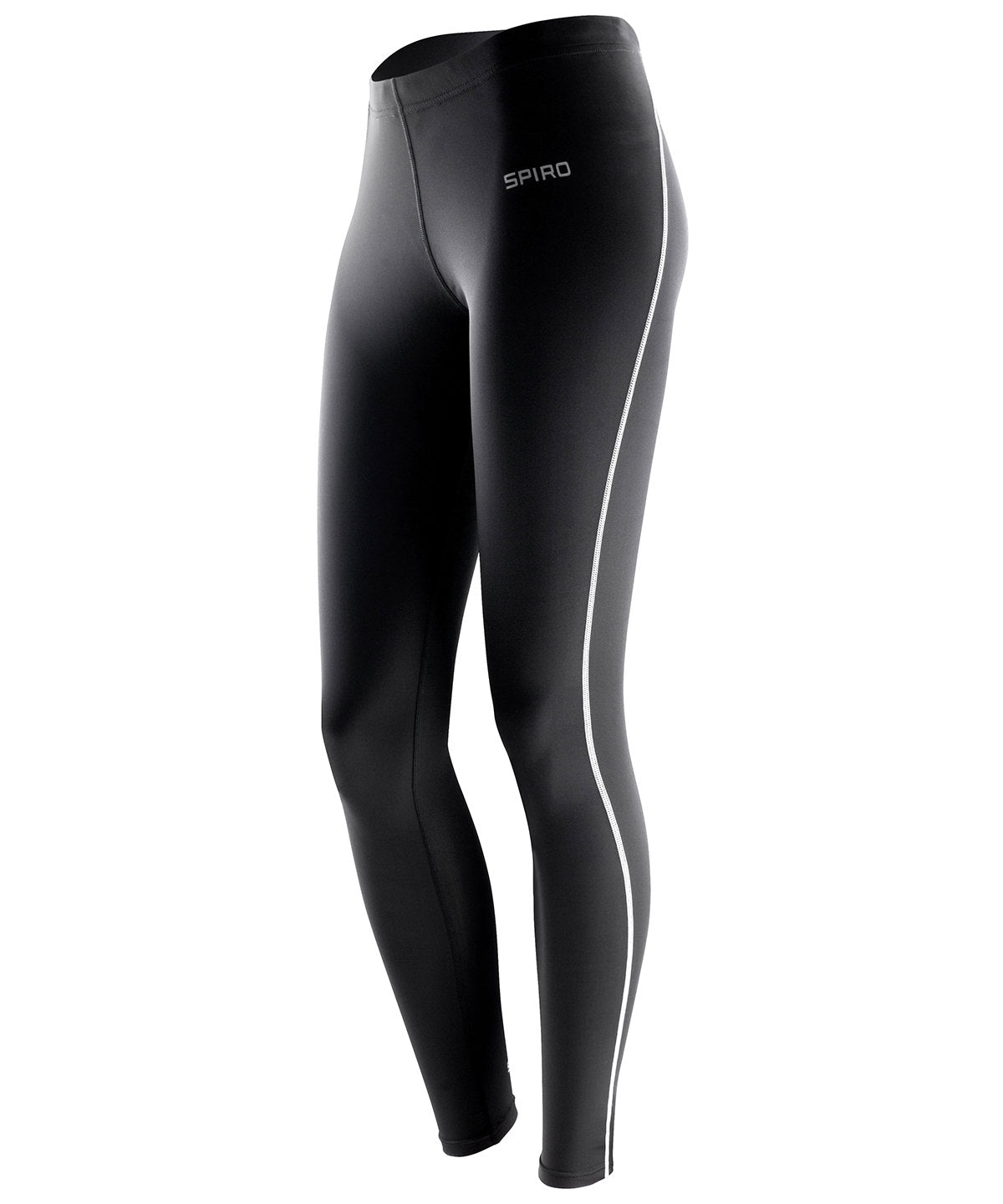Tryck din logga på Underställ från Spiro - Anpassa Spiro bodyfit baselayer-leggings för damer i färgen Svart för företag, föreningar och privatpersoner