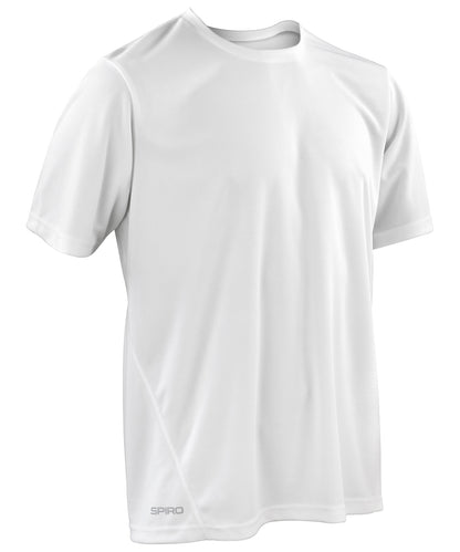 Tryck din logga på T-shirts från Spiro - Anpassa Spiro snabbttorkande kortärmad t-shirt i färgen Vit för företag, föreningar och privatpersoner