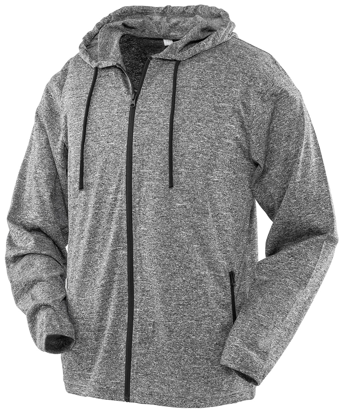 Tryck din logga på Hoodies från Spiro - Anpassa Spiro - T-shirtjacka med Huva i färgen Ljunggrå för företag, föreningar och privatpersoner