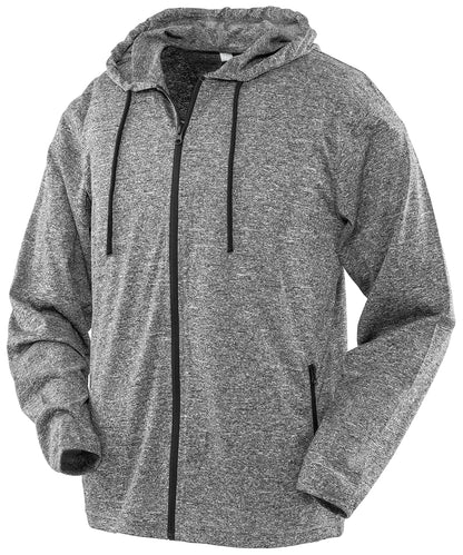 Tryck din logga på Hoodies från Spiro - Anpassa Spiro - T-shirtjacka med Huva i färgen Ljunggrå för företag, föreningar och privatpersoner
