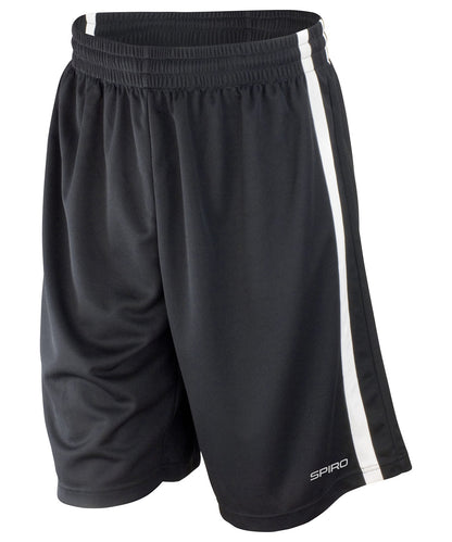 Tryck din logga på Shorts från Spiro - Anpassa Snabbtorkande shorts för basket i färgen Svart för företag, föreningar och privatpersoner