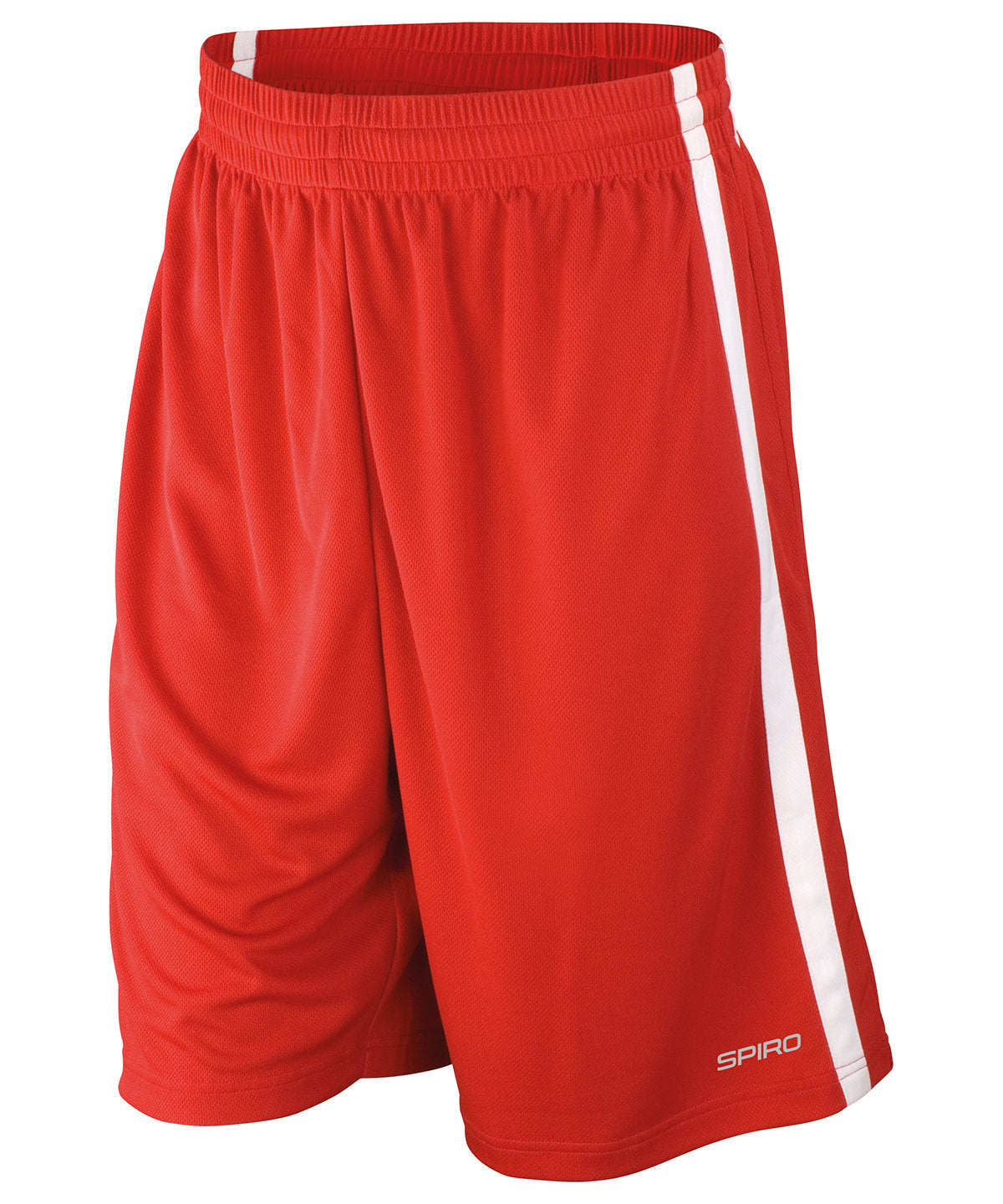 Tryck din logga på Shorts från Spiro - Anpassa Snabbtorkande shorts för basket i färgen Mellan röd för företag, föreningar och privatpersoner