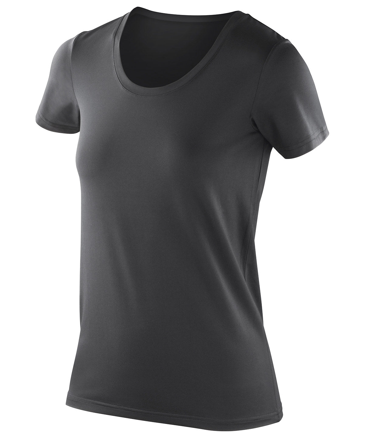 Tryck din logga på T-shirts från Spiro - Anpassa Softex t-shirt i färgen Svart för företag, föreningar och privatpersoner