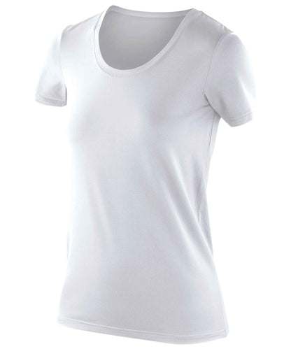 Tryck din logga på T-shirts från Spiro - Anpassa Softex t-shirt i färgen Vit för företag, föreningar och privatpersoner