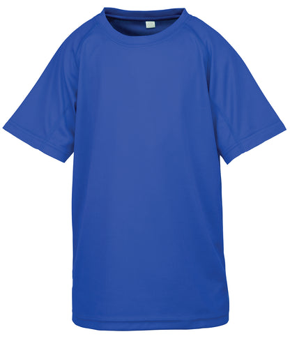 Tryck din logga på T-shirts från Spiro - Anpassa Junior performance aircool t-shirt i färgen Royal för företag, föreningar och privatpersoner