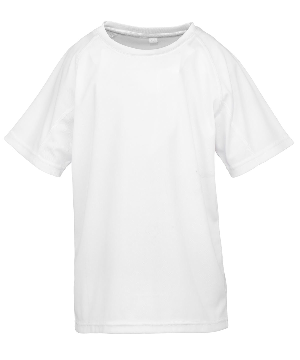 Tryck din logga på T-shirts från Spiro - Anpassa Junior performance aircool t-shirt i färgen Vit för företag, föreningar och privatpersoner