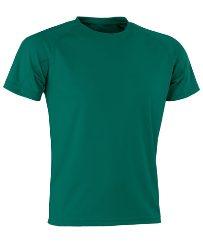 Tryck din logga på T-shirts från Spiro - Anpassa Prestanda Aircool tee i färgen Djup grön för företag, föreningar och privatpersoner