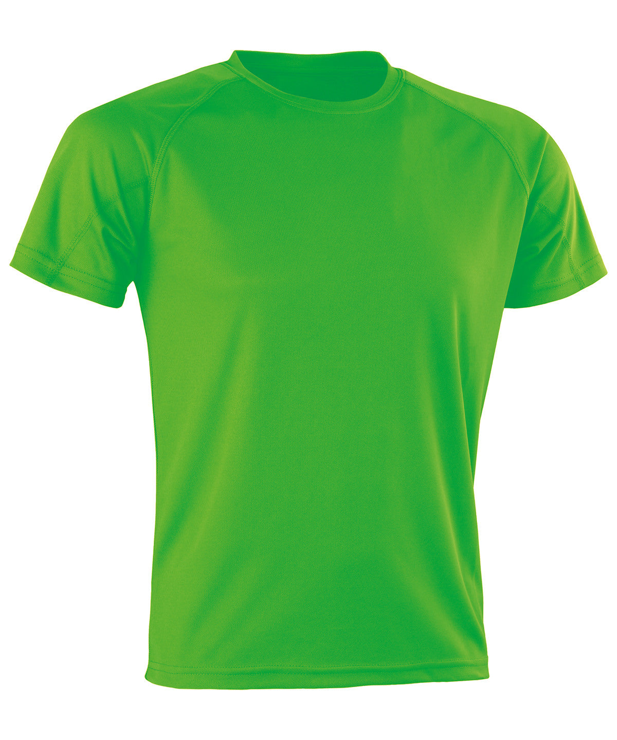 Tryck din logga på T-shirts från Spiro - Anpassa Prestanda Aircool tee i färgen Neon grön för företag, föreningar och privatpersoner