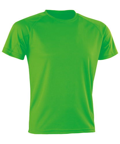 Tryck din logga på T-shirts från Spiro - Anpassa Prestanda Aircool tee i färgen Neon grön för företag, föreningar och privatpersoner