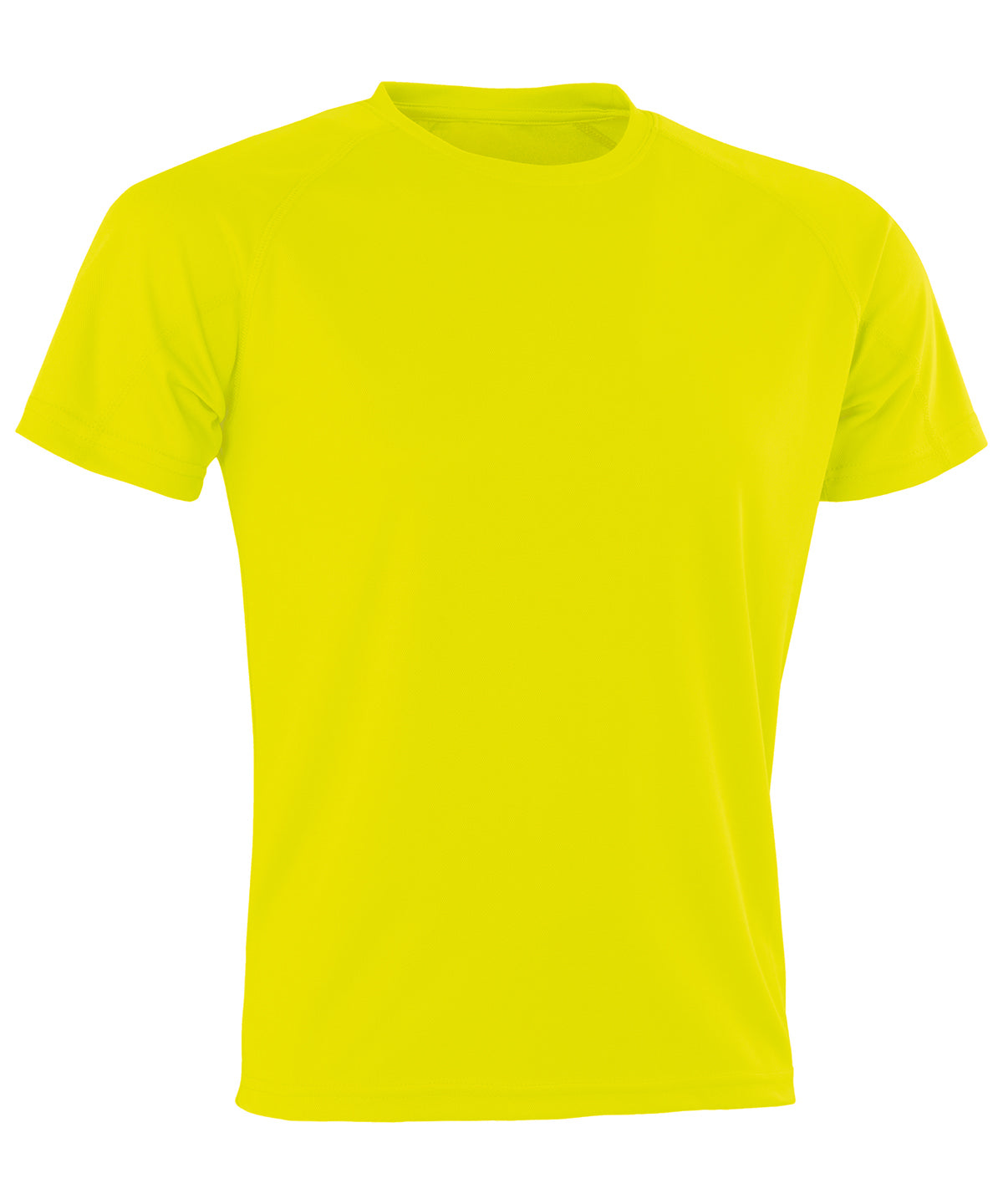 Tryck din logga på T-shirts från Spiro - Anpassa Prestanda Aircool tee i färgen Neon gul för företag, föreningar och privatpersoner