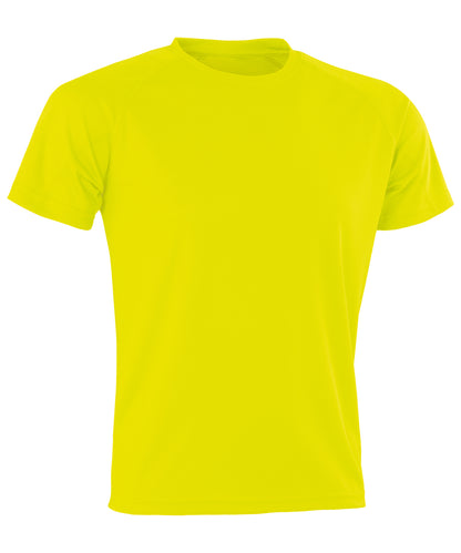 Tryck din logga på T-shirts från Spiro - Anpassa Prestanda Aircool tee i färgen Neon gul för företag, föreningar och privatpersoner