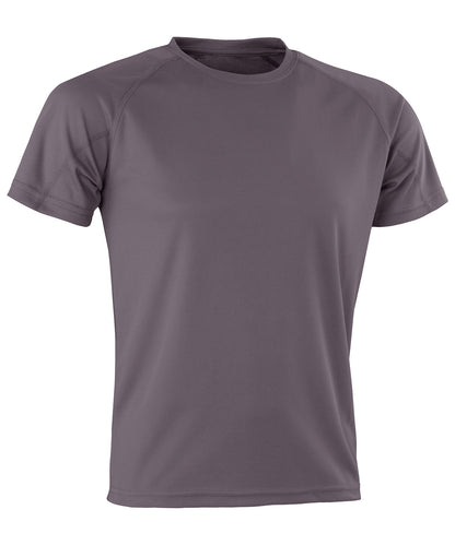 Tryck din logga på T-shirts från Spiro - Anpassa Prestanda Aircool tee i färgen Mörkgrå för företag, föreningar och privatpersoner