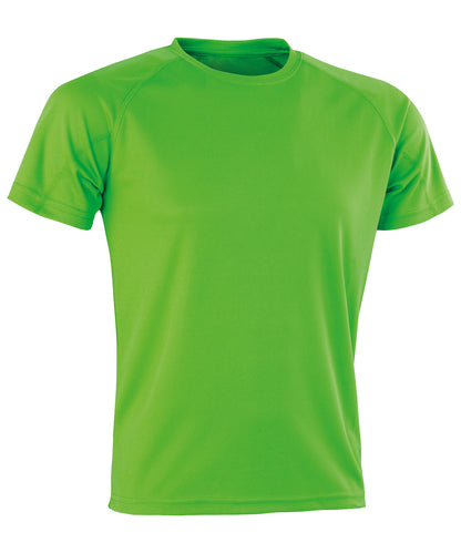 Tryck din logga på T-shirts från Spiro - Anpassa Prestanda Aircool tee i färgen Lime för företag, föreningar och privatpersoner