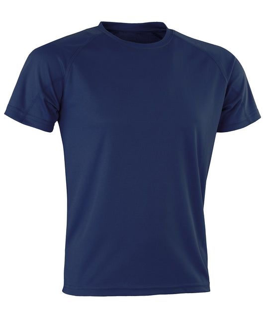 Tryck din logga på T-shirts från Spiro - Anpassa Prestanda Aircool tee i färgen Marinblå för företag, föreningar och privatpersoner