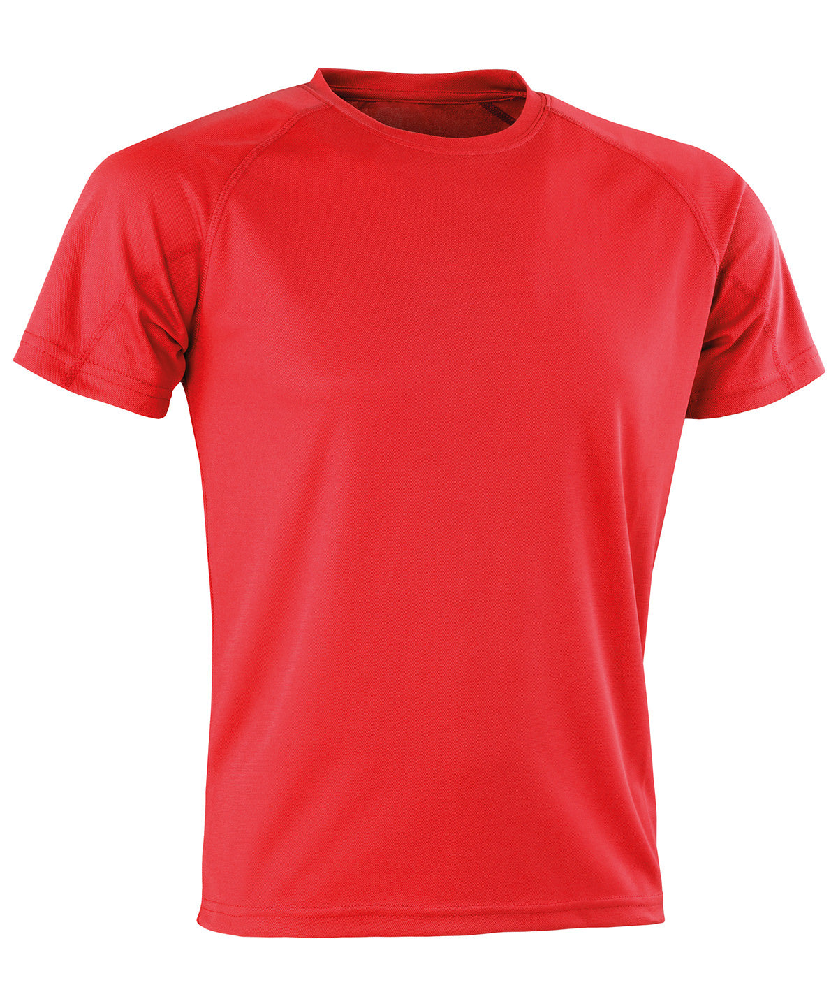 Tryck din logga på T-shirts från Spiro - Anpassa Prestanda Aircool tee i färgen Mellan röd för företag, föreningar och privatpersoner