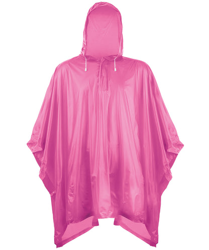 Tryck din logga på Ponchos från Splashmacs - Anpassa Poncho av plast i färgen Fuchsia One Size för företag, föreningar och privatpersoner