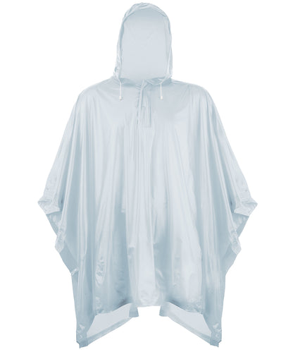 Tryck din logga på Ponchos från Splashmacs - Anpassa Poncho av plast i färgen Silver One Size för företag, föreningar och privatpersoner