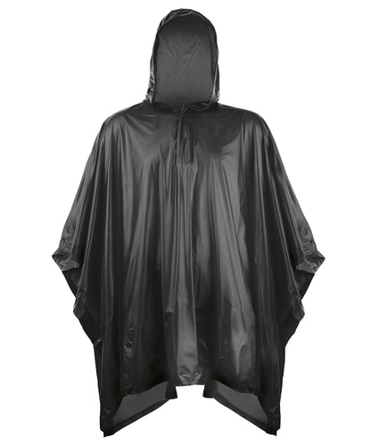 Tryck din logga på Ponchos från Splashmacs - Anpassa Poncho i plast för barn i färgen Svart One Size för företag, föreningar och privatpersoner