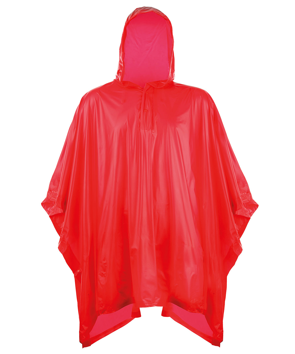 Tryck din logga på Ponchos från Splashmacs - Anpassa Poncho i plast för barn i färgen Mellan röd One Size för företag, föreningar och privatpersoner