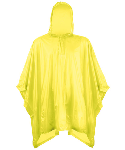 Tryck din logga på Ponchos från Splashmacs - Anpassa Poncho i plast för barn i färgen Ljusgul One Size för företag, föreningar och privatpersoner