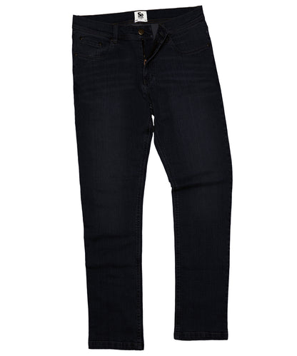 Tryck din logga på Jeans från AWDis So Denim - Anpassa Leo raka jeans i färgen Svart för företag, föreningar och privatpersoner