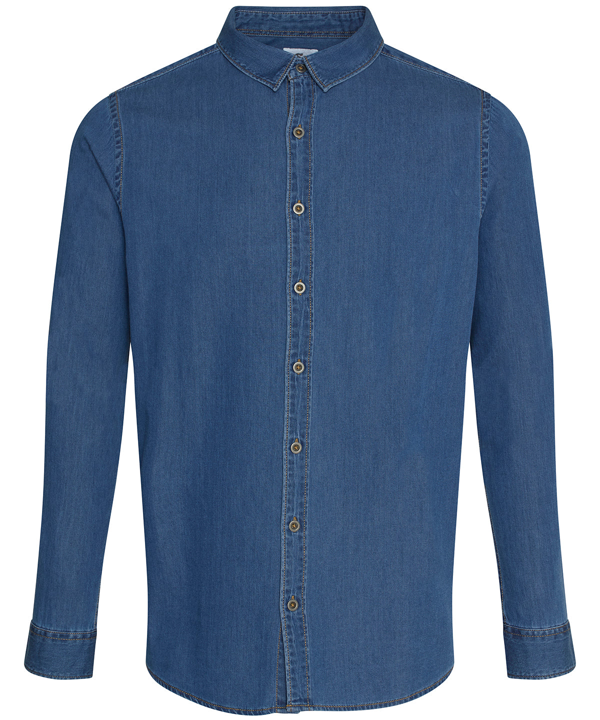 Tryck din logga på Skjortor från AWDis So Denim - Anpassa Jack denimskjorta i färgen Mörkblå för företag, föreningar och privatpersoner