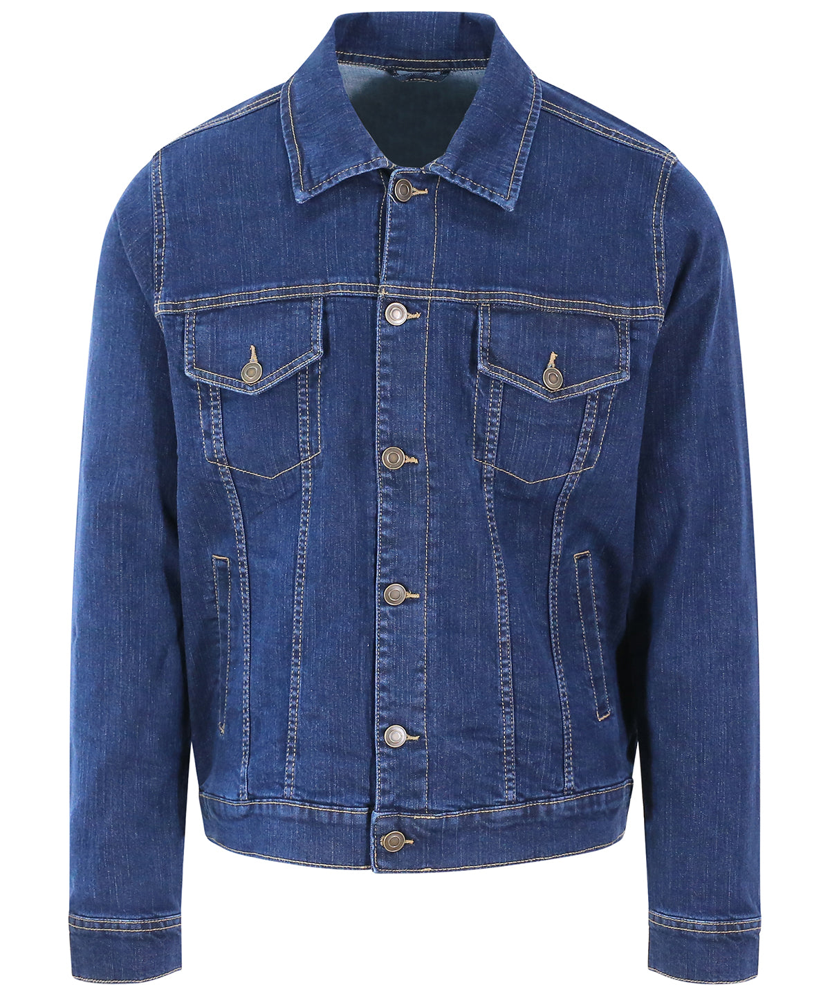 Tryck din logga på Jackor från AWDis So Denim - Anpassa Noah jeansjacka i färgen Mörkblå för företag, föreningar och privatpersoner