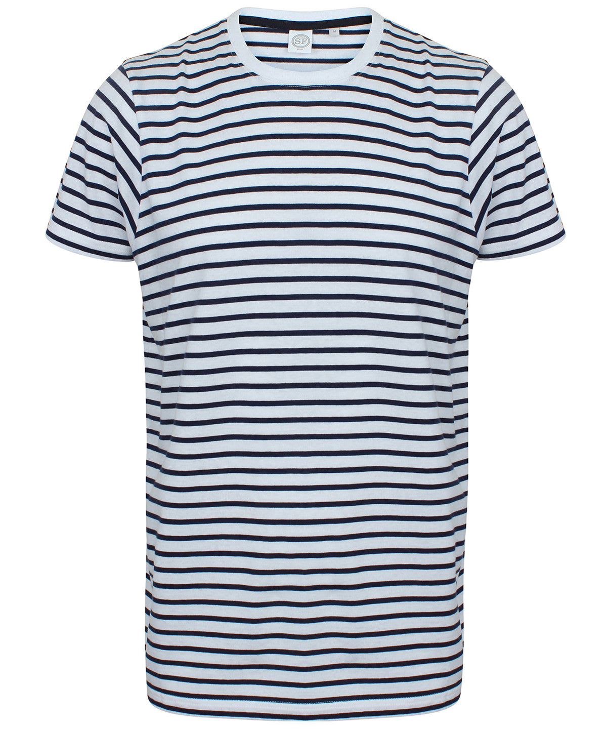 Tryck din logga på T-shirts från SF - Anpassa Unisex randig T-shirt i färgen Randigt för företag, föreningar och privatpersoner