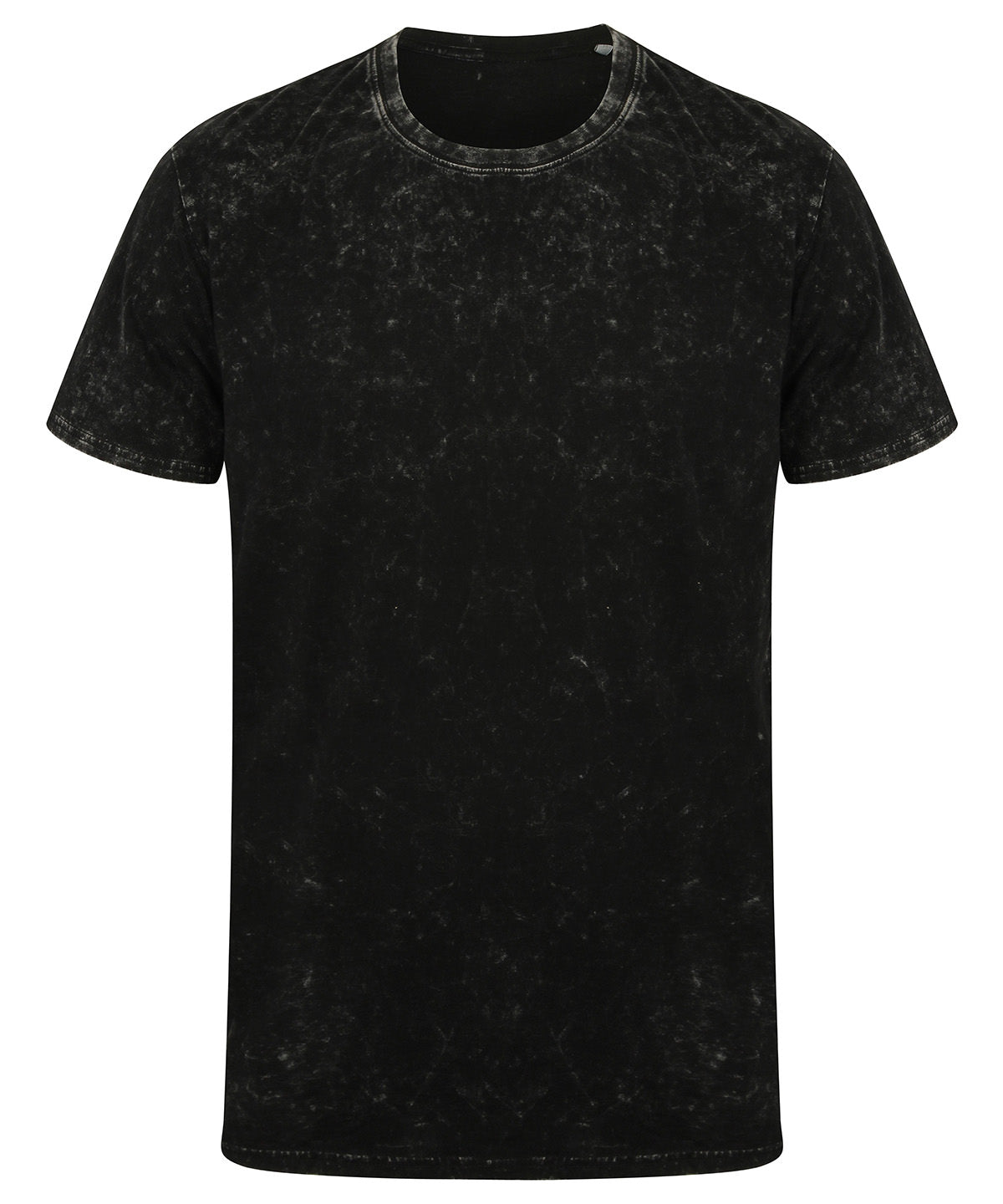 Tryck din logga på T-shirts från SF - Anpassa Unisex tvättad band T-shirt – Distressed Look i färgen Svart för företag, föreningar och privatpersoner