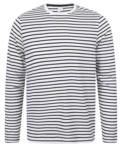 Tryck din logga på T-shirts från SF - Anpassa Unisex långärmad randig T-shirt i färgen Randigt för företag, föreningar och privatpersoner