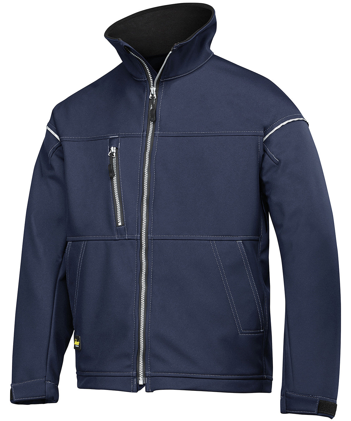 Tryck din logga på Softshelljackor från Snickers - Anpassa Profile Softshell Jacket i färgen Marinblå M för företag, föreningar och privatpersoner