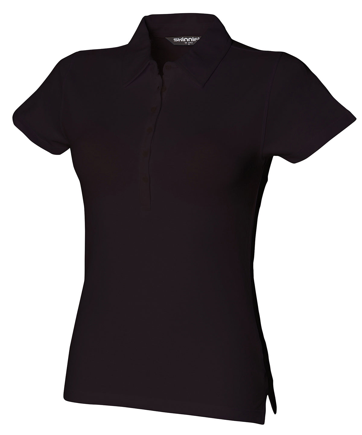 Tryck din logga på Piké från SF - Anpassa Women’s Stretch Polo i färgen Svart för företag, föreningar och privatpersoner