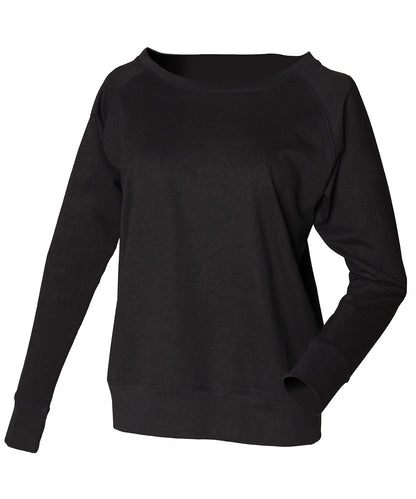 Tryck din logga på Sweatshirts från SF - Anpassa SF Dam - Slungtröja i färgen Svart för företag, föreningar och privatpersoner