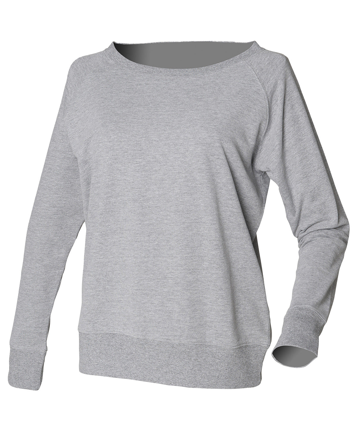 Tryck din logga på Sweatshirts från SF - Anpassa SF Dam - Slungtröja i färgen Ljunggrå för företag, föreningar och privatpersoner