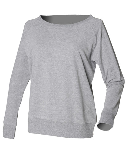 Tryck din logga på Sweatshirts från SF - Anpassa SF Dam - Slungtröja i färgen Ljunggrå för företag, föreningar och privatpersoner