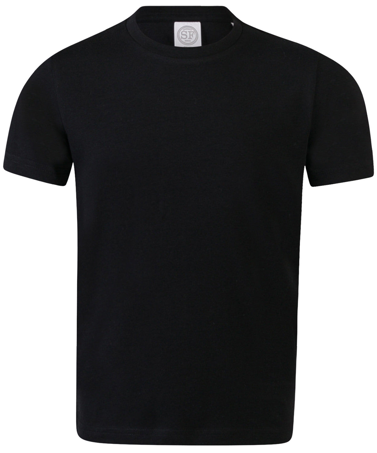 Tryck din logga på T-shirts från SF - Anpassa Feel Good Stretch T-shirt - Barn i färgen Svart för företag, föreningar och privatpersoner