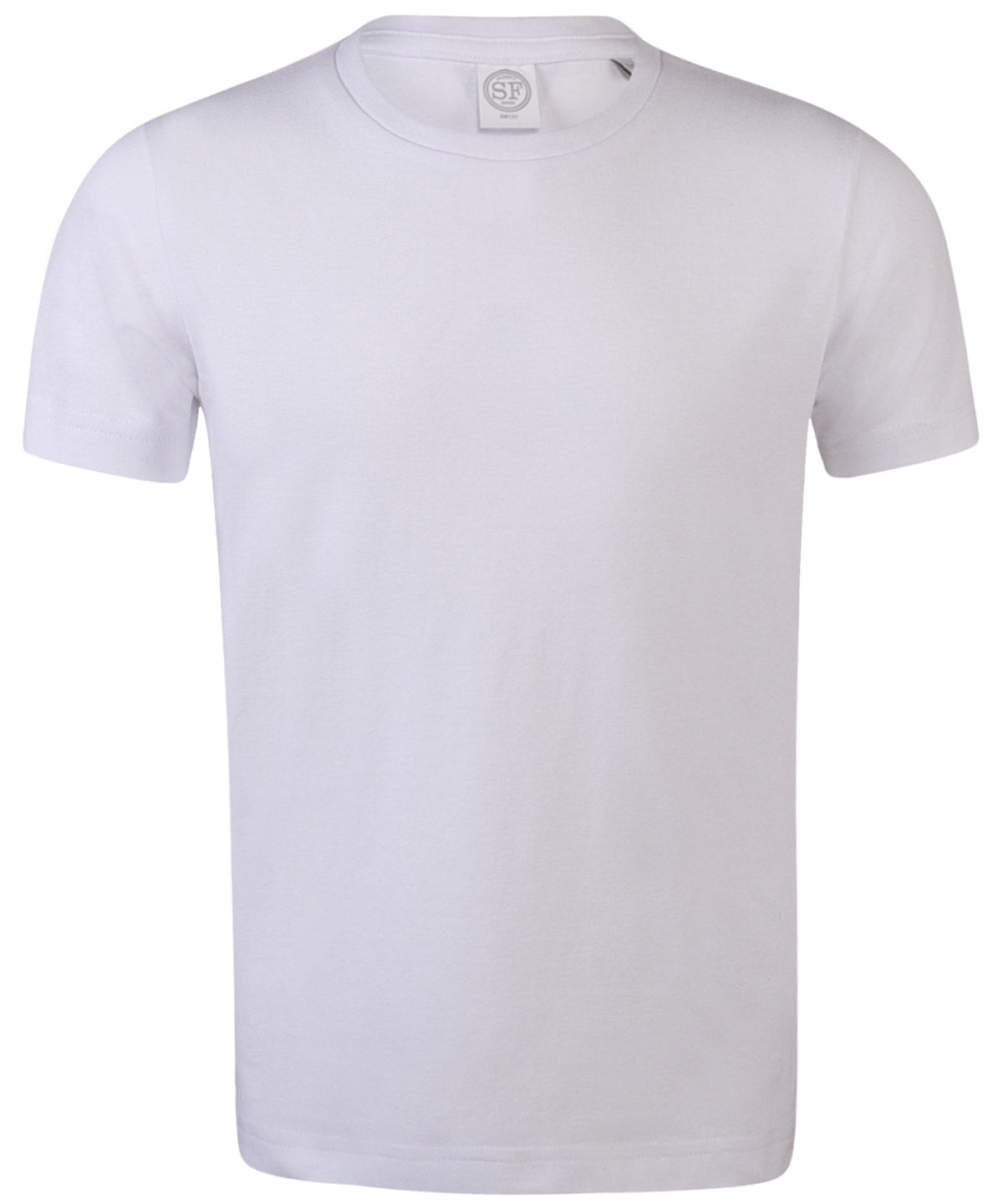 Tryck din logga på T-shirts från SF - Anpassa Feel Good Stretch T-shirt - Barn i färgen Vit för företag, föreningar och privatpersoner